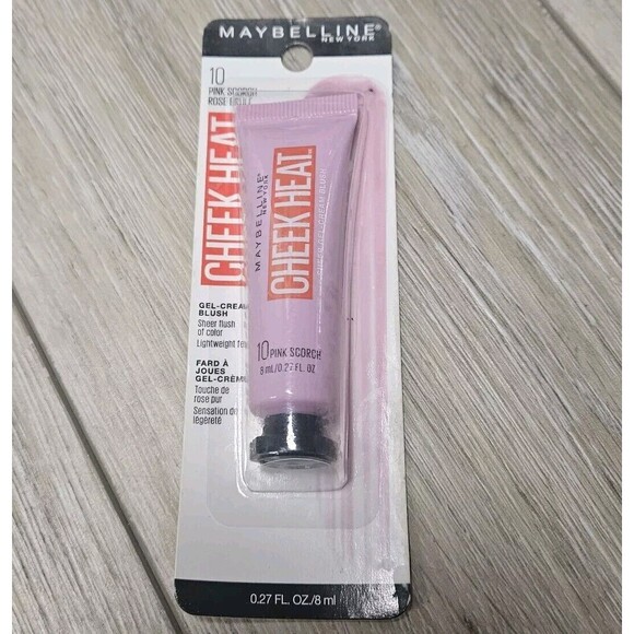 Maybelline Cheek Heat Gel Cream Sheer Liquid Blush #10 Pink Scorch New - Picture 1 of 6